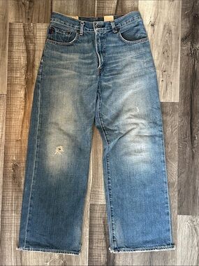 Abercrombie & Fitch Light Blue Relaxed Wide-Leg Jeans